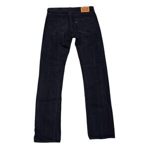 LEVIS 501 Relaxed Straight Leg Black Casual Designer Denim Pants Jeans Men 36x38